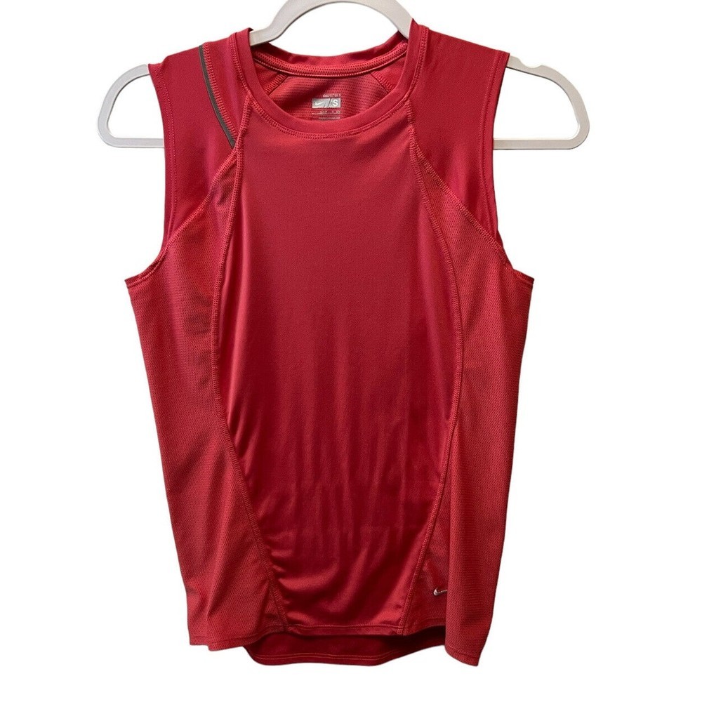 Nike Tank Top Workout Athletic Shirt Women's Sleeveless Pink  DRI-FIT Sz Small